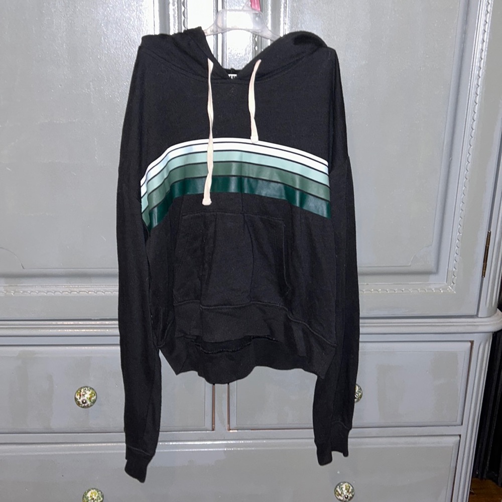 Pink cropped hoodie